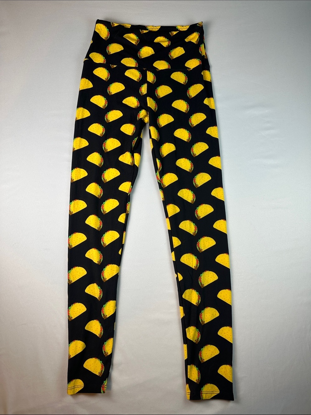 Women’s Leggings Taco Food Black High Rise Soft One Size Fits All